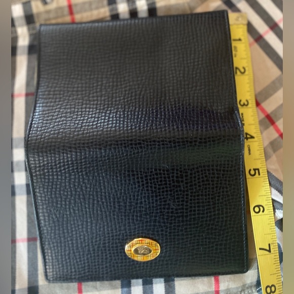 NEW🔥BURBERRY Vintage NOVA CHECK/LOGO Full Grain Leather🔥Bifold🖤w/Slots & coin - Picture 14 of 15
